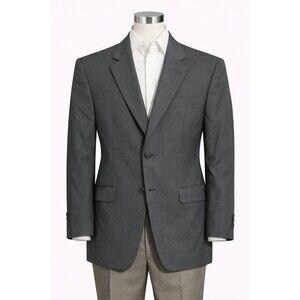 Size-Medium Kenneth Cole Reaction Gray Striped 40R Mens Sport Coat